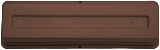 Bloem Dura Cotta Window Box Planter: 24" - Chocolate - with Tray, Weatherproof Resin Box, Removable Tray for Indoor & Outdoor Use, Gardening, 3 Gallon Capacity Bloem