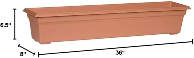 Novelty 16365 Countryside Flower Box Planter, 36-Inch, Terracotta Novelty