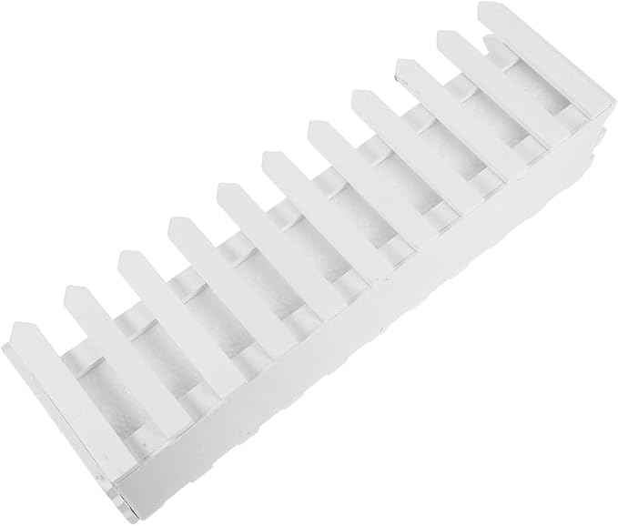 YARDWE Picket Fence Panels Wooden Picket Fence Flower Pot Window Box Planter Garden Planter with Fence Design for Artificial Flower Plants Picket Fence YARDWE