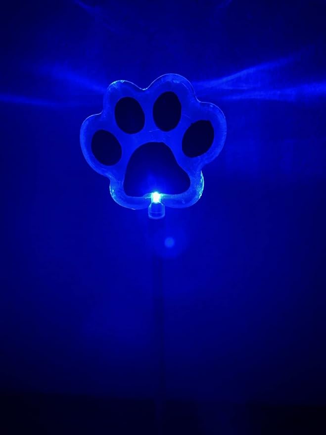 Solar Garden Stake Lights with Color Changing LED or Regular White LED Landscape Path Lights (Set of 2) (Dog Paw) Ntertainment+House