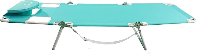 Ostrich 72 by 22 Inch Versatile Chaise Lounge Portable Reclining Lounger, Outdoor Patio, Beach, Lawn, Camping, or Pool Tanning Chair, Aqua OstrichProducts