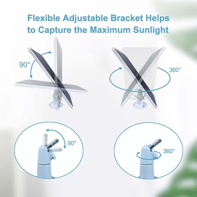 Solar Panel for Arlo Essential/XL Spotlight Cam (1st Gen), Essential 2K/2K XL (2nd Gen,3rd Gen), with 13FT Micro USB & Type-C Cables, 360° Adjustable Aluminum Mount, 2 Pack AYIIFEI