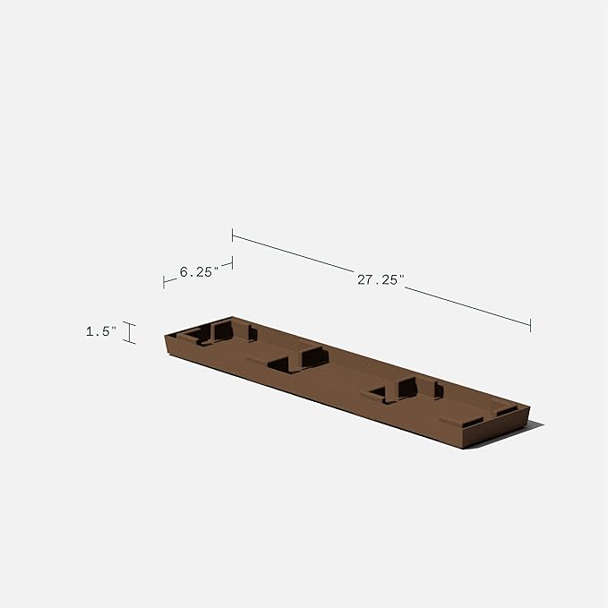 Veradek Midori Long Trough Planter (Espresso, 31 inch - 2 Pack with 2 Saucer Trays) VeradekOutdoor