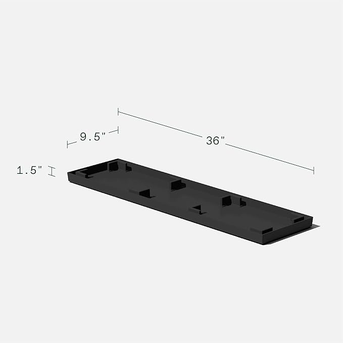 Veradek Midori Long Trough Planter (Black, 39 inch - 2 Pack with 2 Saucer Trays) VeradekOutdoor