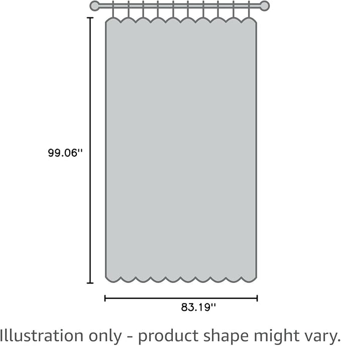 Joydeco Blackout Patio Sliding Door Curtains 84 Inches Long, Grommet Privacy Room Divider Curtains, Extra Wide Thermal Blackout Drapes for Bedroom Living Room (Greyish White 100Wx84L, 1 Panel) JOYDECO