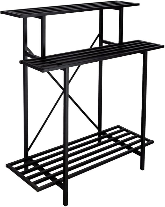 Zhongma 3 Tier Sturdy Plant Stand Space-Saving Heavy Duty Plant Holder for Home Indoor and Outdoor, L35.43 xW17.32 x H39.37 inch, 660 LBS Capacity & Heavy Duty Construction. … Zhongma