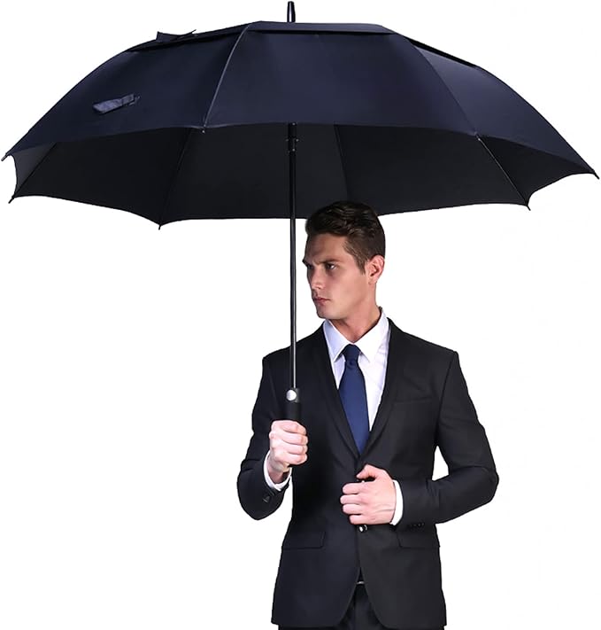 G4Free 47/54/62/68/72 Inch Automatic Open Golf Umbrella Oversize Extra Large Double Canopy Vented Windproof Waterproof Stick Umbrellas G4Free