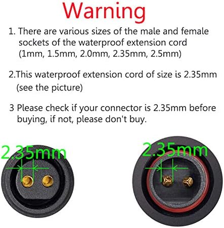 16AWG Waterproof Extension Cable,9.84FT 2Pin Extension Lead Waterproof Cord,IP65 Extension Cable for Solar Spotlights,Garden Spike Lights,LED Strip Lights(2Pin) dstfuy