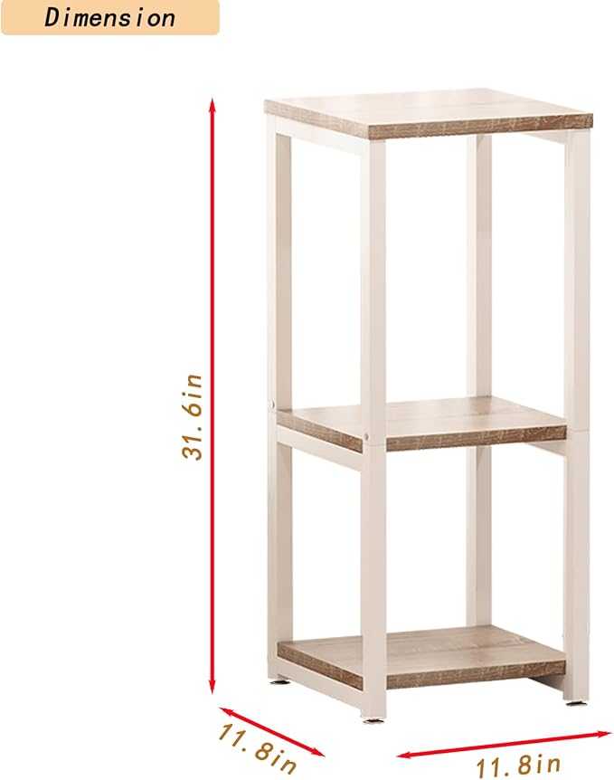 Plant Stand Indoor Corner Tall 3 Tier Metal Modern Flower Storage Plant Shelf Holder for Living Room Balcony Garden,White (3 Tier-White) YIZAIJIA