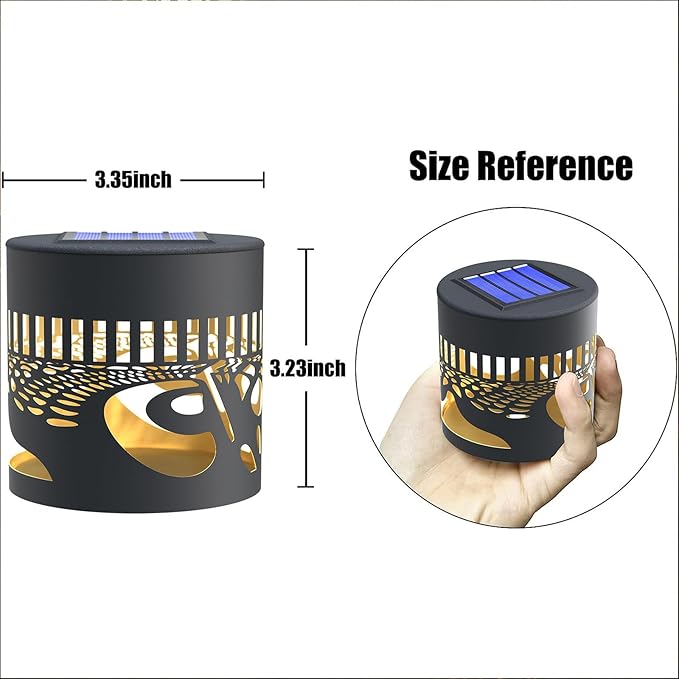 4 Pack Solar Fence Lights Metal Solar Powered Outdoor Wall Deck Step Lights Owl Theme Waterproof Fence Light for Garden Post Patio Backyard Yard Decor, Gardening Gifts for Women Mom Grandma gardencave