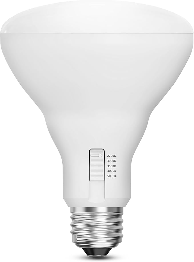 Feit Electric BR30 LED Flood Light Bulb, 65W Equivalent, Dimmable, 5CCT, Adjustable White, 650 Lumens, Indoor/Outdoor Residential & Commercial Use, 17,000-Hour Lifespan, BR3065DM5CCTCA15K/6, 6-Pack FeitElectricCompany