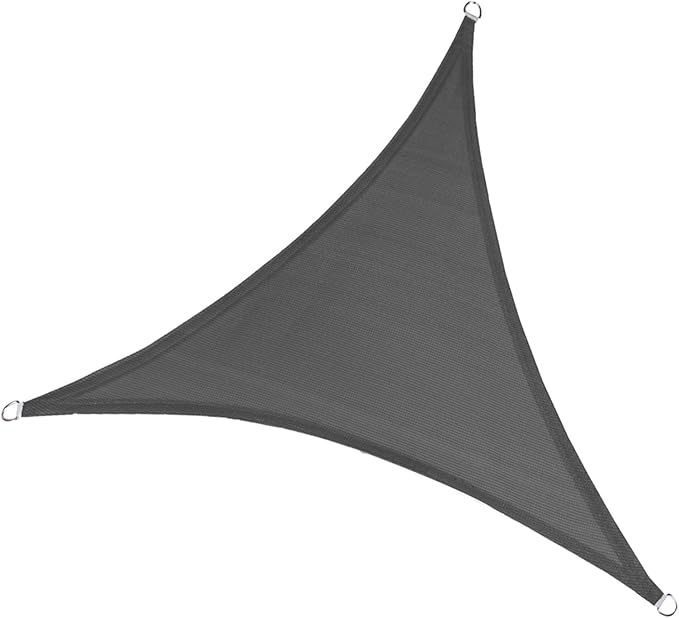 LOVE STORY 20' x 20' x 20' Triangle Sun Shade Sail Canopy UV Block for Outdoor Patio Garden Backyard, Dark Grey LOVESTORY