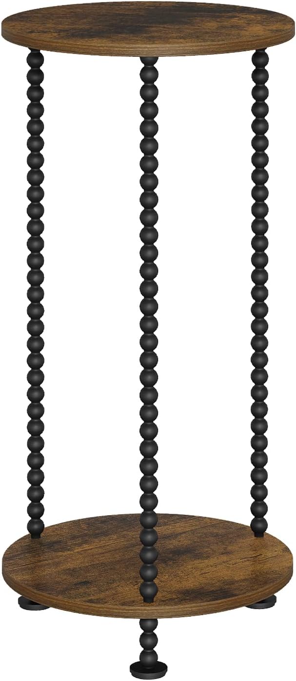 YINMIT Plant Stand Indoor, 2 Tier Small Plant Stand, 23" Tall Metal Spindle Poles Plant Stands, Corner Flower Pot Stand, Plant Tables Indoor, Planter Pot Holder for Balcony Garden Patio Living Room YINMIT