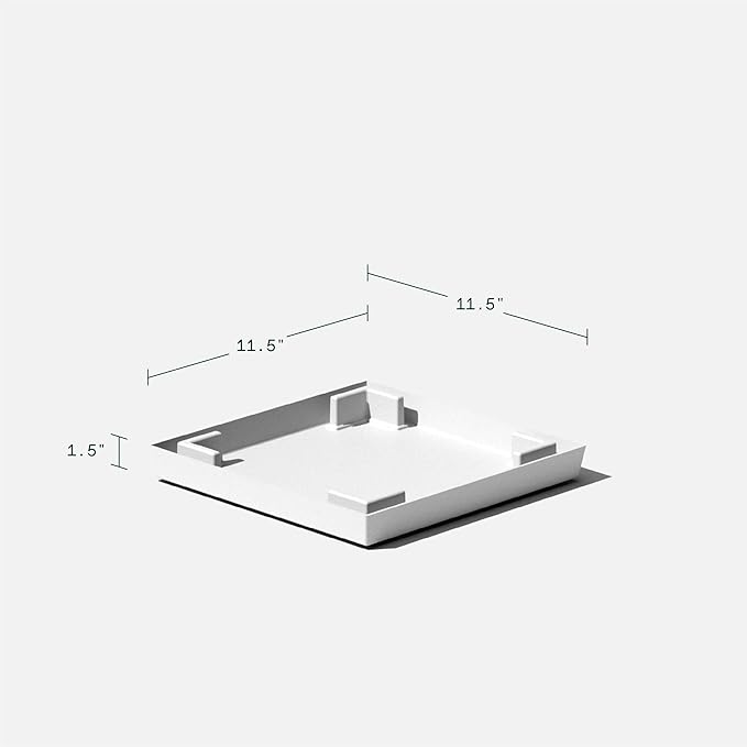 Veradek Nobleton Indoor/Outdoor Wide Square Planter (White, 22 inch - 2 Pack with 2 Saucer Trays) VeradekOutdoor