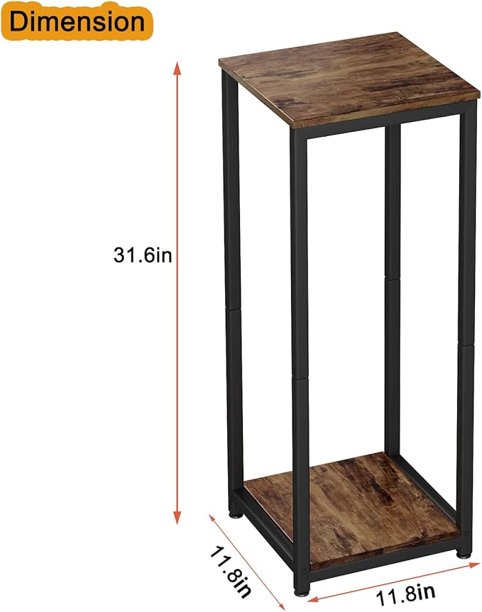 Plant Stand Indoor Corner Tall 2 Tier Metal Modern Flower Storage Plant Shelf Holder for Living Room Balcony Garden,Black (2 Tier-Black) YIZAIJIA