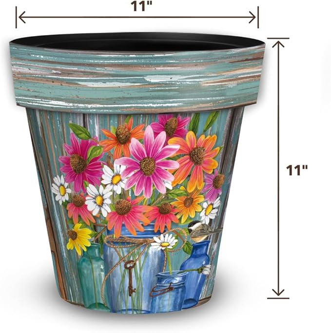 Briarwood Lane Farm Fresh Flowers Medium Planter BriarwoodLane