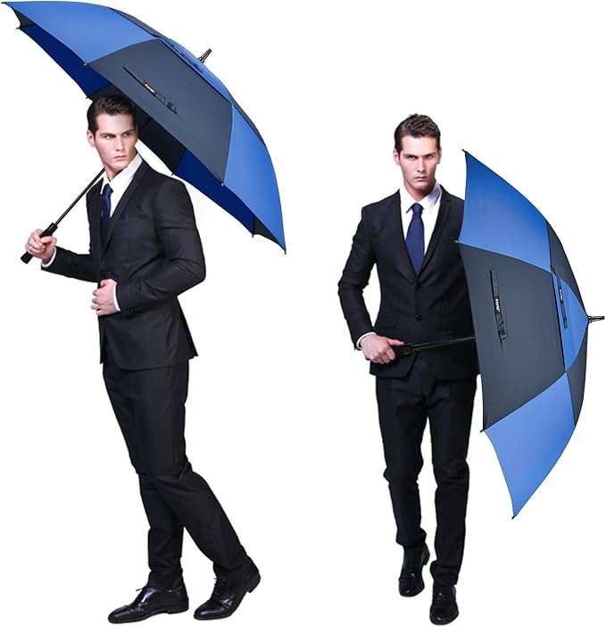 G4Free 47/54/62/68/72 Inch Automatic Open Golf Umbrella Oversize Extra Large Double Canopy Vented Windproof Waterproof Stick Umbrellas G4Free
