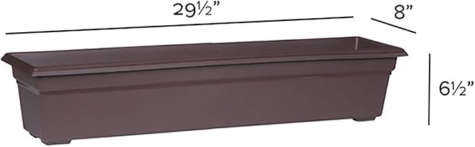 Novelty 16303 Countryside Flower Box Planter, Brown, 30-Inch Novelty