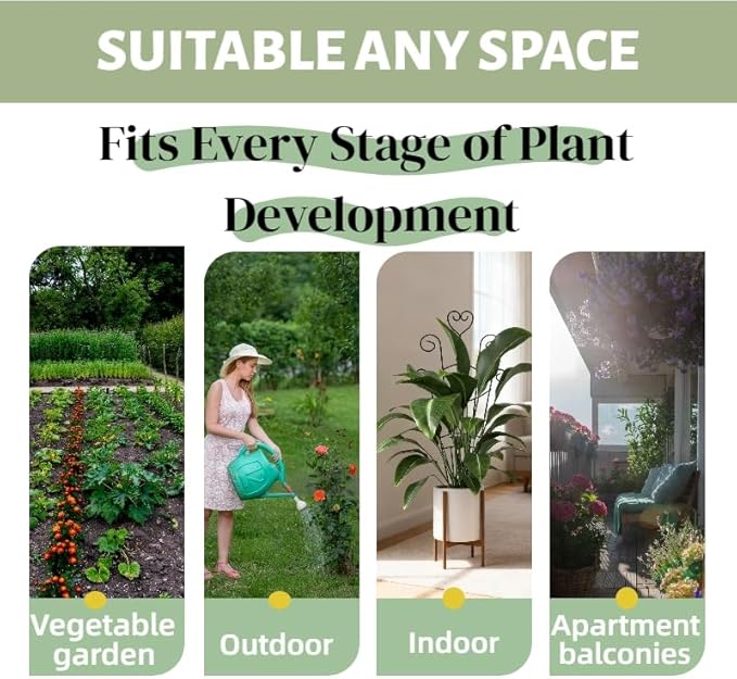 32.6'' Plant Trellis for Potted Climbing Plants Indoor, Rustproof Metal Expandable Plant Supports for Ivy Hoya Monstera Potted Plants,Garden Trellis 2P Rootora
