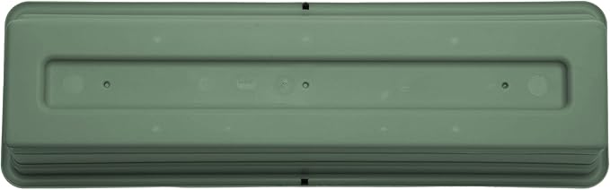 Bloem Dura Cotta 30" Basil Resin Rectangle Window Box Planter with Saucer Tray for Indoor and Outdoor Gardening Bloem