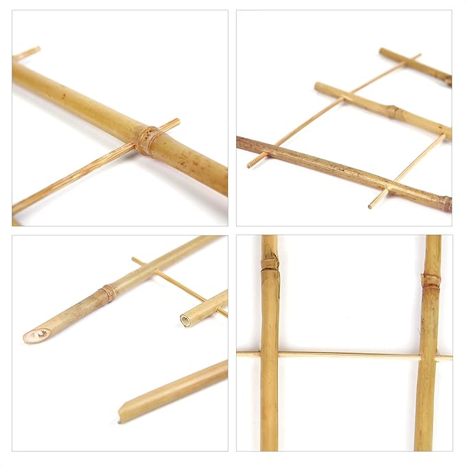 Plant Trellis Indoor, 3 Pack Bamboo Trellises, 16in Fan-Shaped Trellis for Potted Plants Climbing Plants Hoya Vine Ivy Cambaverd