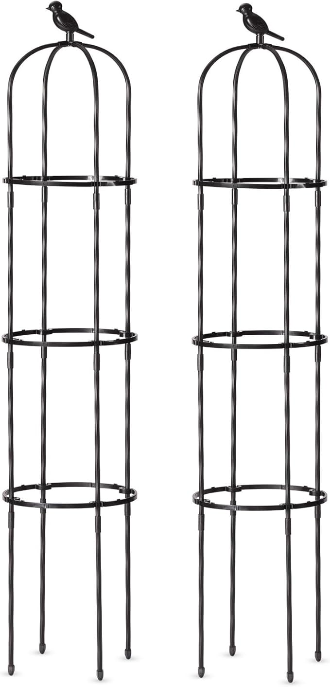 Garden Trellis for Climbing Plant Outdoor, 67" Tall Cucumber Trellis for Pot Raised Bed Climbing Vine Plants Vegetable Pea Bean Tomato Rose Clematis Cucumber Trellis, 2 Pack follook