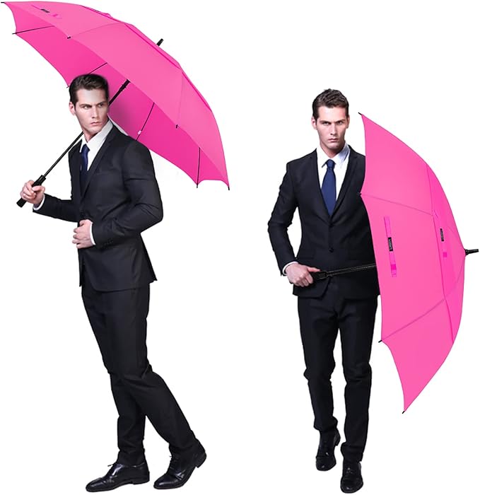 G4Free 47/54/62/68/72 Inch Automatic Open Golf Umbrella Oversize Extra Large Double Canopy Vented Windproof Waterproof Stick Umbrellas G4Free