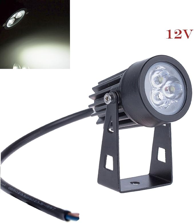 LemonBest® Outdoor LED Landscape Up Down Light Spotlight Low Voltage 12V for Yard Step Lawn Lighting (Cool White) LemonBest