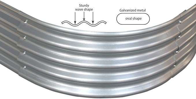 6 ft x 2 ft Raised Garden Bed Metal Elevated Planter for Vegetable Flower Herb (2pk) Yararday