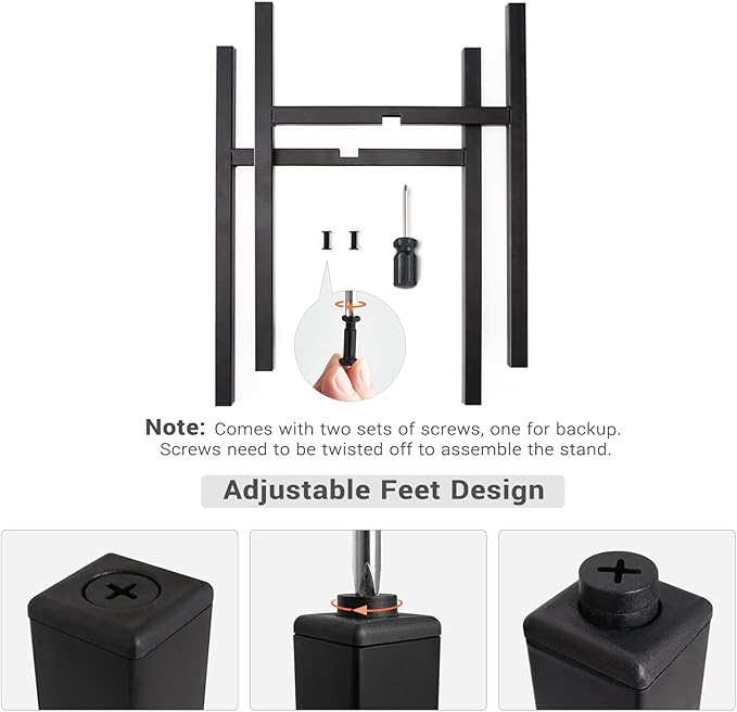 Mkono Plant Stand - EXCLUDING Plant Pot, Mid Century Modern Tall Metal Stand Indoor Flower Potted Holder, Display Rack, Fits Up to 10 Inch Planter, Black Mkono