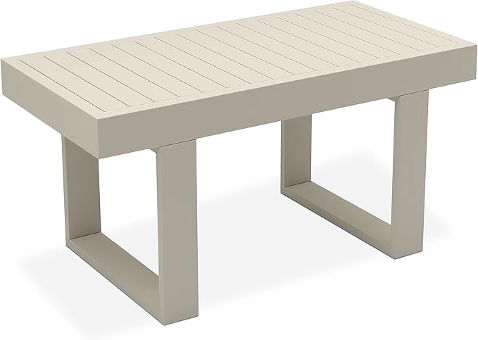 Milliard Outdoor Sofa Patio Furniture Set, Modern Wood Couch with Cushions and Coffee Table, 74 Inch (Grey) Milliard