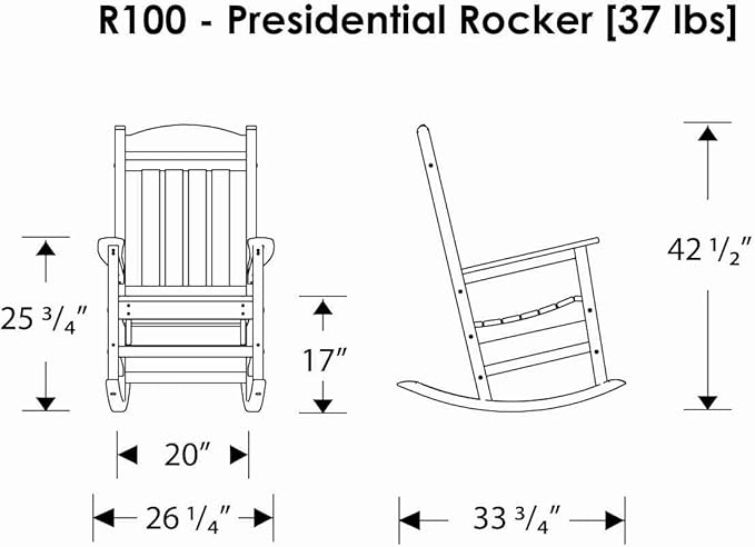 POLYWOOD Presidential Rocking Chair in Sand POLYWOOD