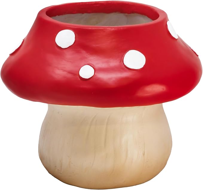 Spoontiques Mushroom Flower Pot - Home Décor & Tabletop Decoration - Vase Window Indoor Outdoor Décor Spoontiques