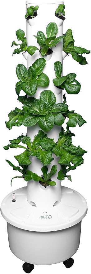 GX Hydroponic Tower | Vertical Planter Tower | Hydroponics Growing System Kit | Food Grade with 24 Net Pots (Without Lights) Rootora