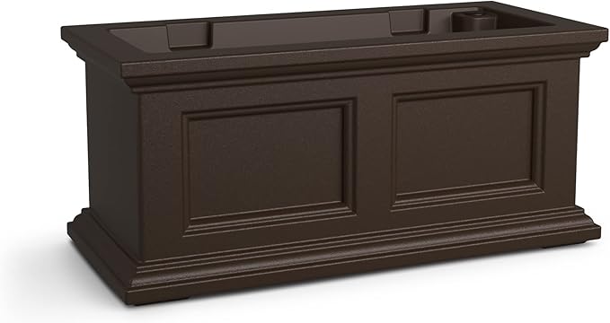 Mayne Fairfield 2-Foot Window Box – Self-Watering, Weather-Resistant Planter for Flowers – Durable Design for Outdoor Use, Perfect for Windows Mayne