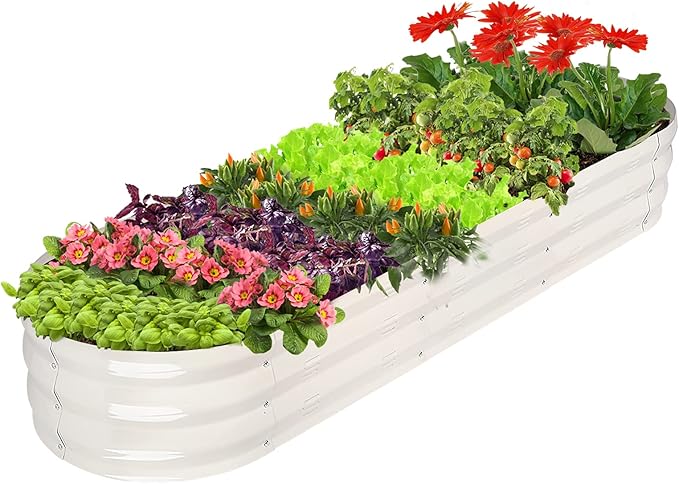 GADI 67-Inch Raised Garden Bed, Metal Planter Box for Vegetables and Flowers, Large Outdoor Gardening Kit, Easy DIY Assembly, Weather-Resistant & Rust-Proof GADI