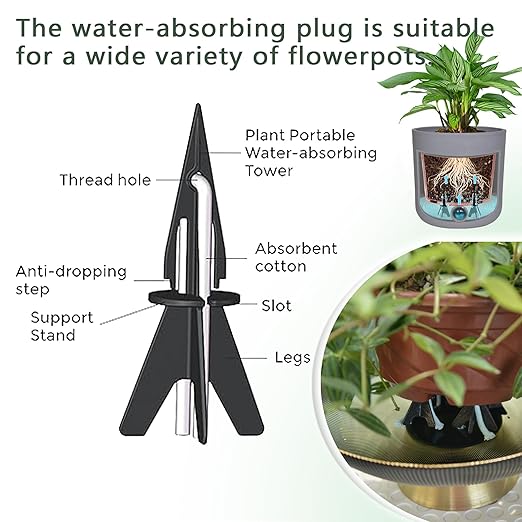 GreenShip 4-Pack Patented Self-Watering Spikes – DIY Plant Watering System for Indoor Plants, Fits Grower Pots, Reuse Containers, Automatic Self-Watering Stakes (Small) GreenShipHandmadePots