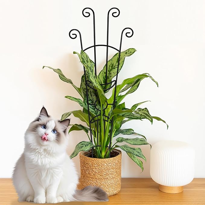 32.6in Monstera Plant Support Stakes for Indoor Plants, Metal Garden Plant Trellis for Climbing Plants, Pothos Vine Snake Climber Support,2p COOMIN