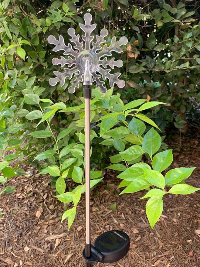 Solar Powered Garden Stake LED Light, Set of 2 (Flat X2) RELIGHTABLE