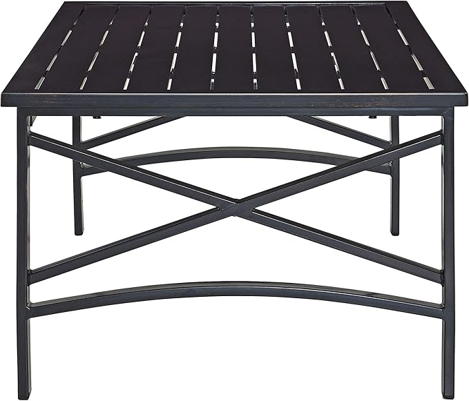 Crosley Furniture Kaplan Weather Resistant Metal Outdoor Coffee Table for Patio, Deck, Porch, Oiled Bronze CrosleyFurniture