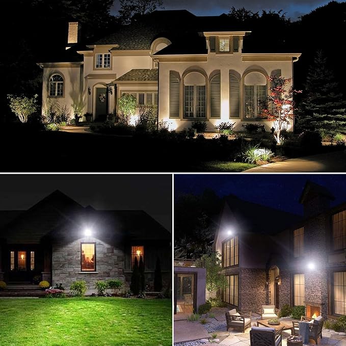 dephen 30W LED Flood Lights Outdoor with Knuckle Mount, 3450Lumen 120V Landscape Lighting, 5000K IP65 Waterproof Security Spotlight for Yard Patio Garden House (UL-Listed) dephen