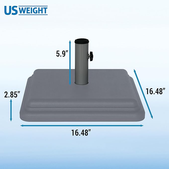 US Weight 40 Pound Umbrella Base - Weighted Umbrella base For Use With Patio Table – Heavy Duty Base- Made in the USA USWeight
