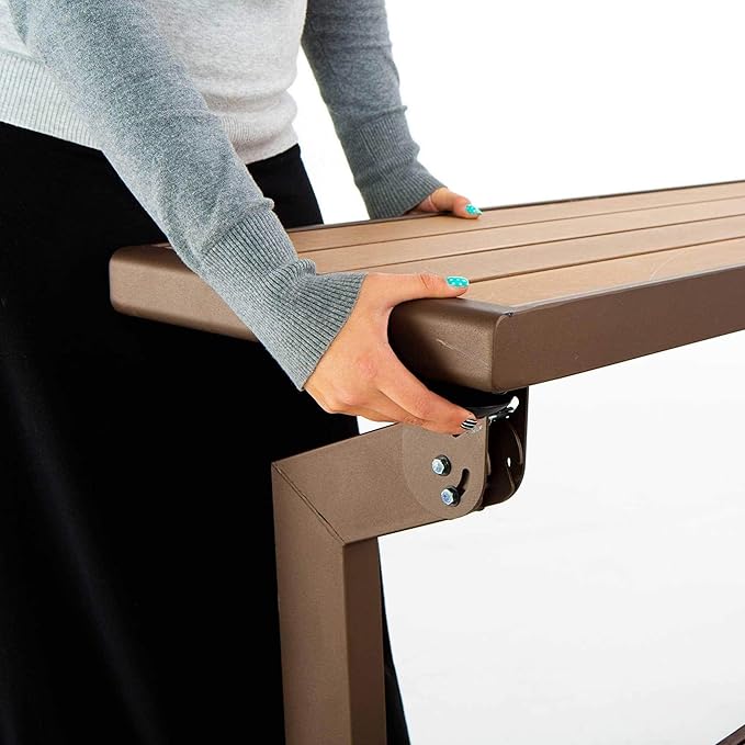 LIFETIME 60054 Convertible Bench / Table, Faux Wood Construction Lifetime