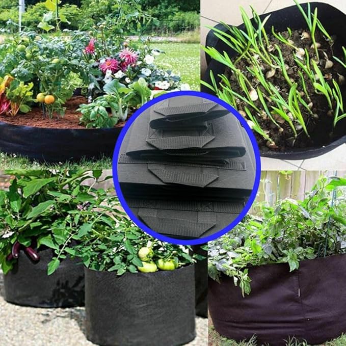 12 Pack 20 Gallon Grow Bags,Premium Fabric Pots 20 Gallon for Healthy Plant Growth - Durable and Reusable Garden Bags to Grow Vegetables,Fruits,and Flowers GROWTNTLLC