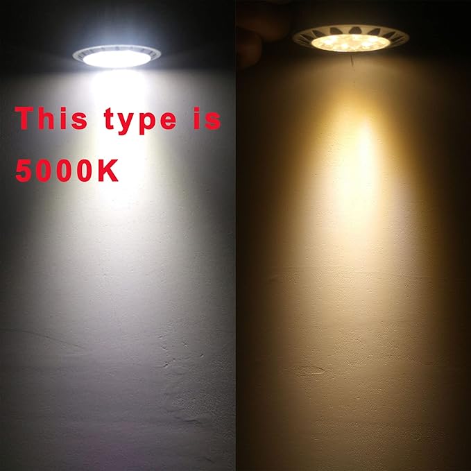 ALIDE 5W MR16 5000K Daylight White Led Bulbs GU5.3, MR16 20W 50 Watt Halogen Replacement, 12V Low Voltage Light Bulb for Accent Outdoor Landscape Track Lighting,Not Dimmable,500lm,38 Deg,6 Pack ALIDE