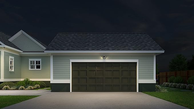 Lithonia Lighting HomeGuard 2-Light LED Outdoor Flood Lights, Motion Sensor Outdoor Lights with Dusk to Dawn, Adjustable Lumens and Color, Round Heads, Dark Bronze (HGX LED 2RH ALO SWW2 120 PIR DDB) AcuityBrands