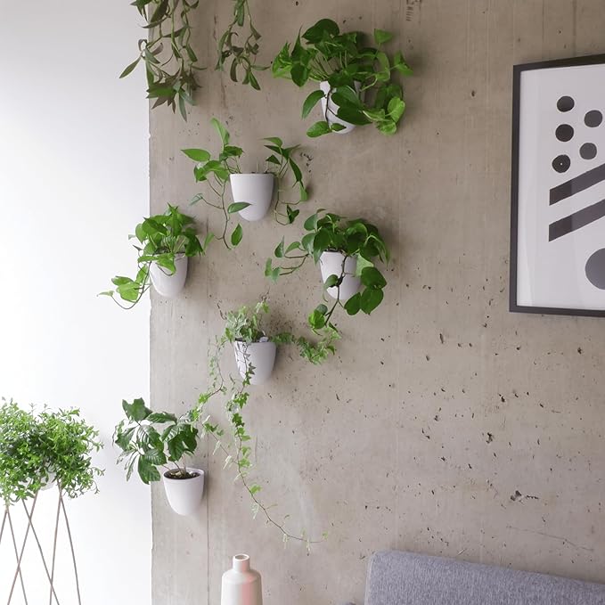 Make Good PlantPod Luxe Self-Watering Wall Planters (Set of 3) - Easy to Water and Install - Lightweight - Design Your Own Vertical Garden - Wall Planters for Indoor Plants MakeGood