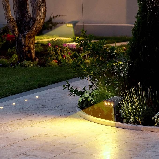 Solar Spot Lights Outdoor, 2 Pack Solar Landscape Spotlights 3 Lighting Modes IP65 Waterproof Adjustable Light House Lights Spot Light for Yard Rootora