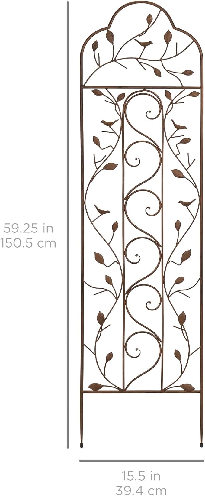 Best Choice Products Set of 2 60x15-inch Iron Arched Garden Trellis w/Branches, Birds for Lawn, Garden, Backyard, Climbing Plants BestChoiceProducts
