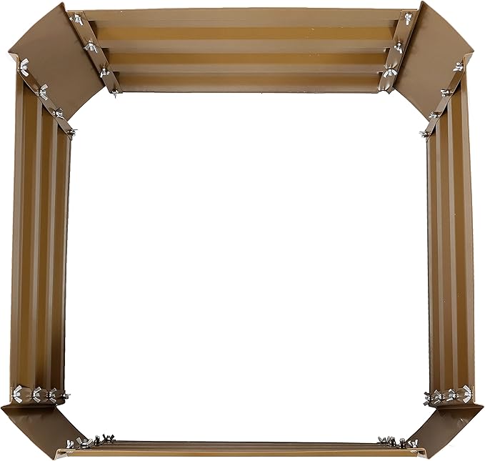 Sunnydaze 11.75" H Raised Metal Garden Bed - Galvanized Raised Garden Bed Outdoor for Vegetables and Flowers - Brown - Square SunnydazeDecor